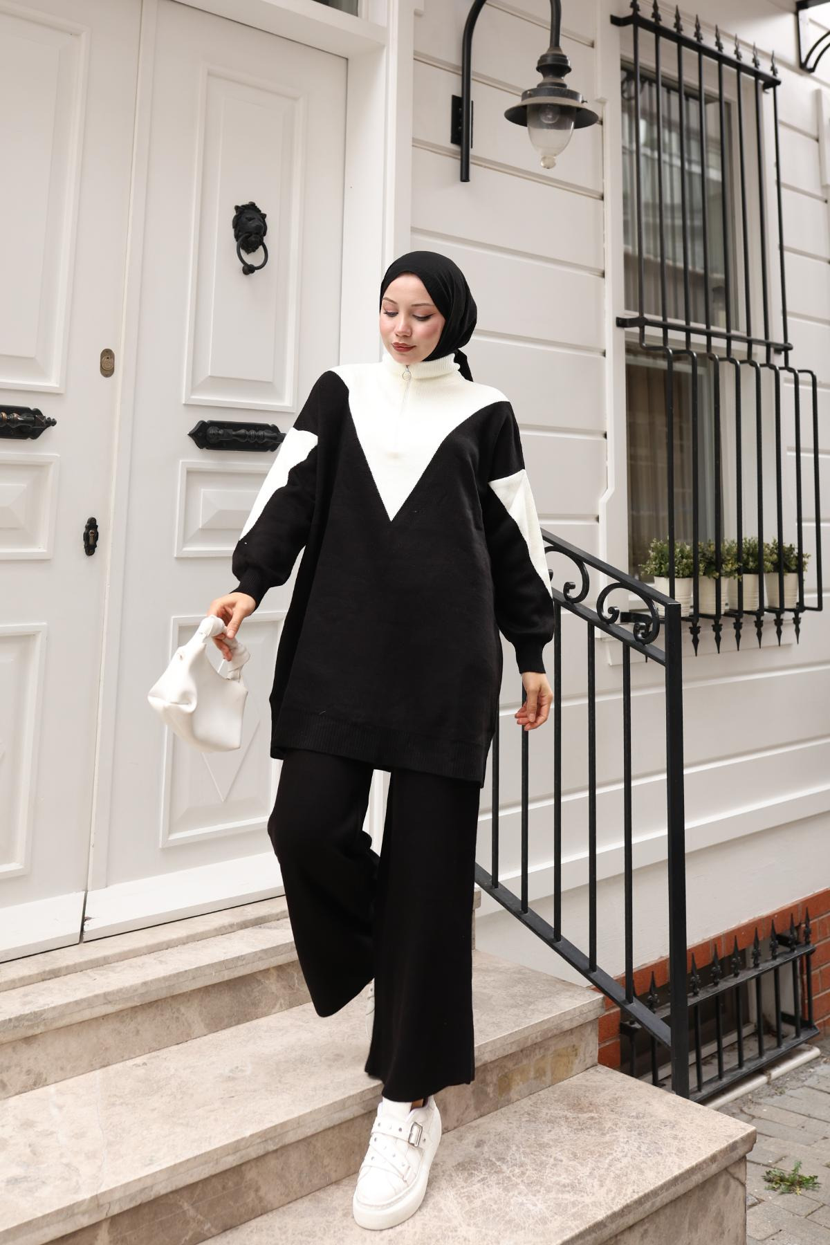 Siyah Triko Pantolon Takım 3390